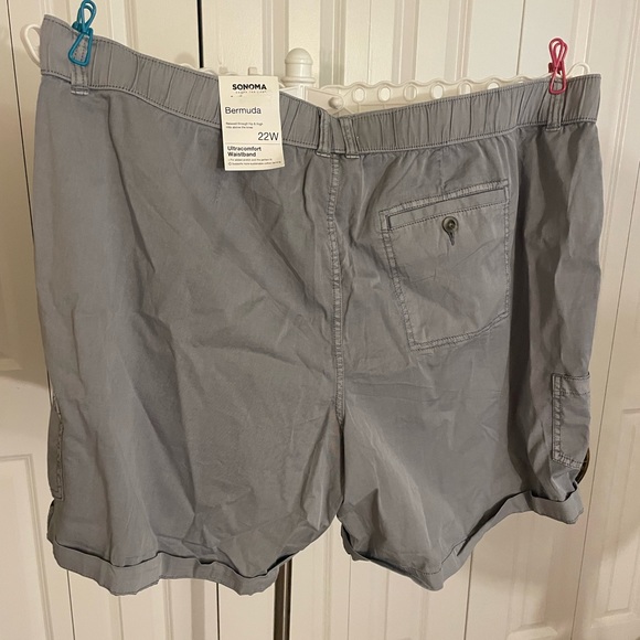 SONOMA 22W Gray Bermuda Shorts w/ Pockets NWT - Picture 4 of 4